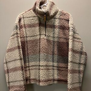 Thread & Supply Fuzzy Plaid Jacket
